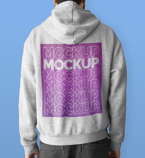 Man wearing a hoodie mockup